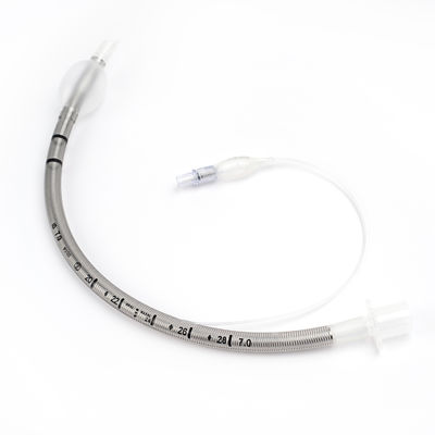 Reinforced Disposable PVC Endotracheal Tube with Spiral Reinforcement and Smooth-Finished Tip for Easy Insertion