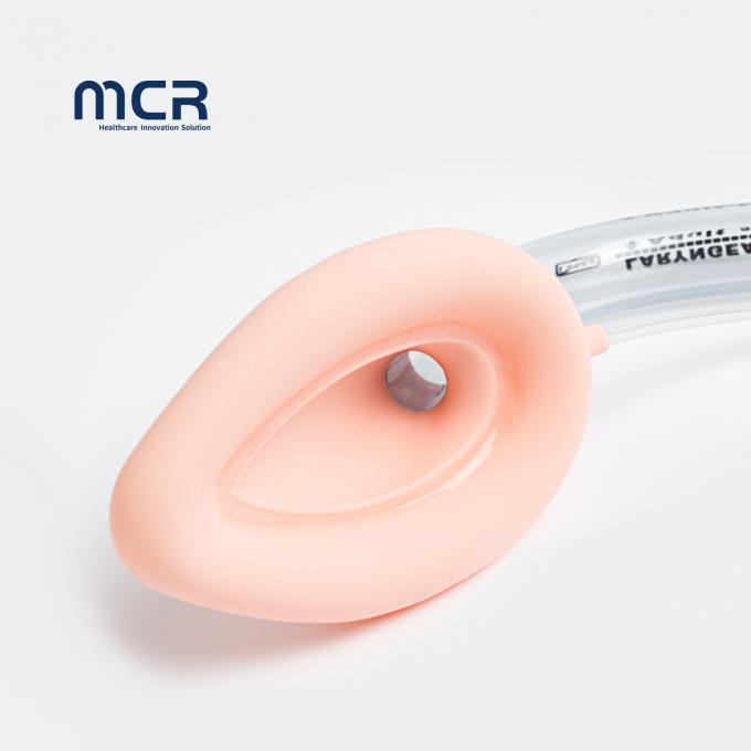یکبار مصرف 95 درجه خم شده PVC ماسک حنجره ای پیش ساخته شده راه هوایی برای دهان 2